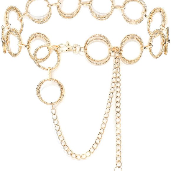 Ring Chain Belts Waist Belt Links for Women Metal main image 2